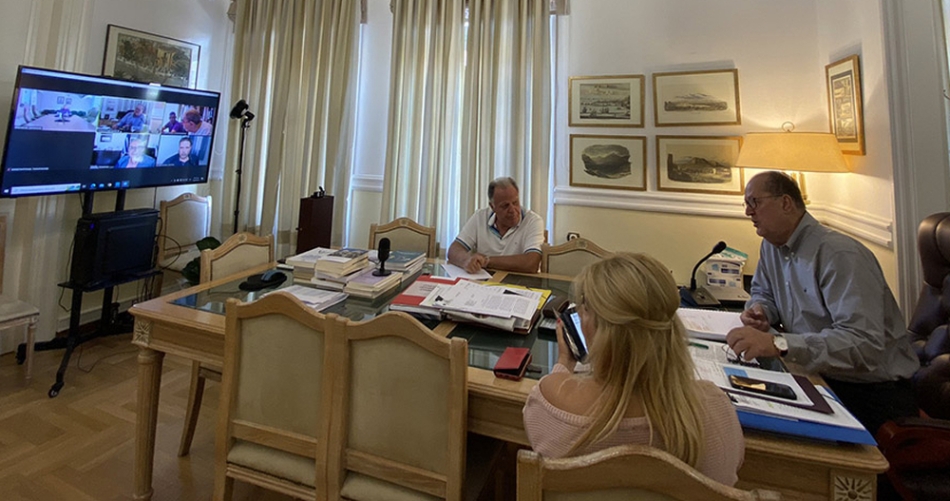 Σύσκεψη για θέματα οδικών έργων υπό τον περιφερειάρχη Πελοποννήσου Π. Νίκα