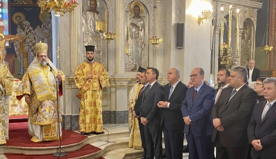 Ο περιφερειάρχης Πελοποννήσου στην θρησκευτική τελετή για τα ονομαστήρια του μητροπολίτη Μεσσηνίας